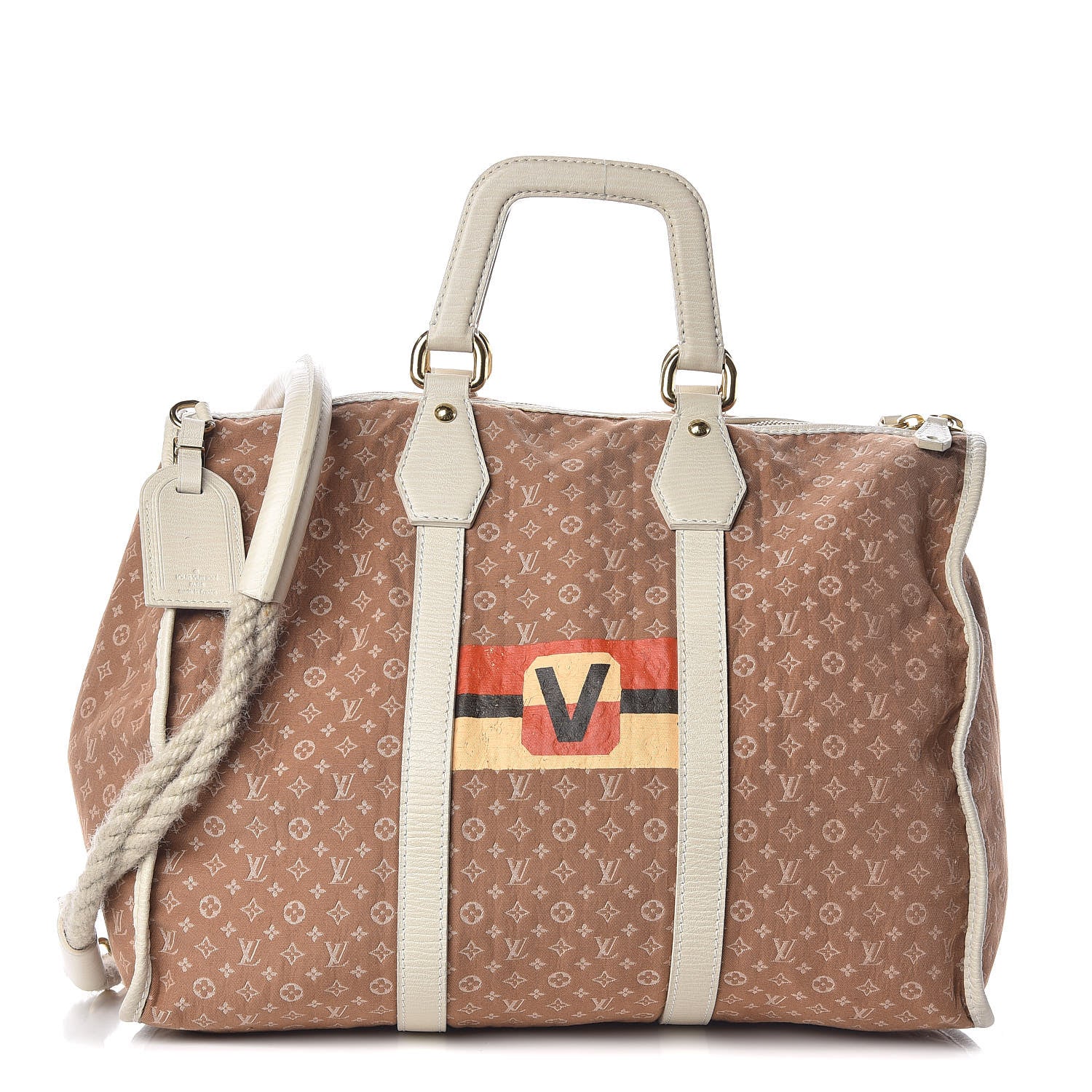 Louis Vuitton Mini Lin Initiales Keepall Beige 1 of 15