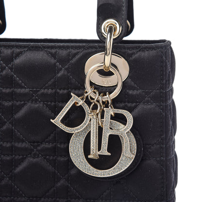 Christian Dior Satin Swarovski Crystal Cannage My ABC Lady Dior Black 10 of 11