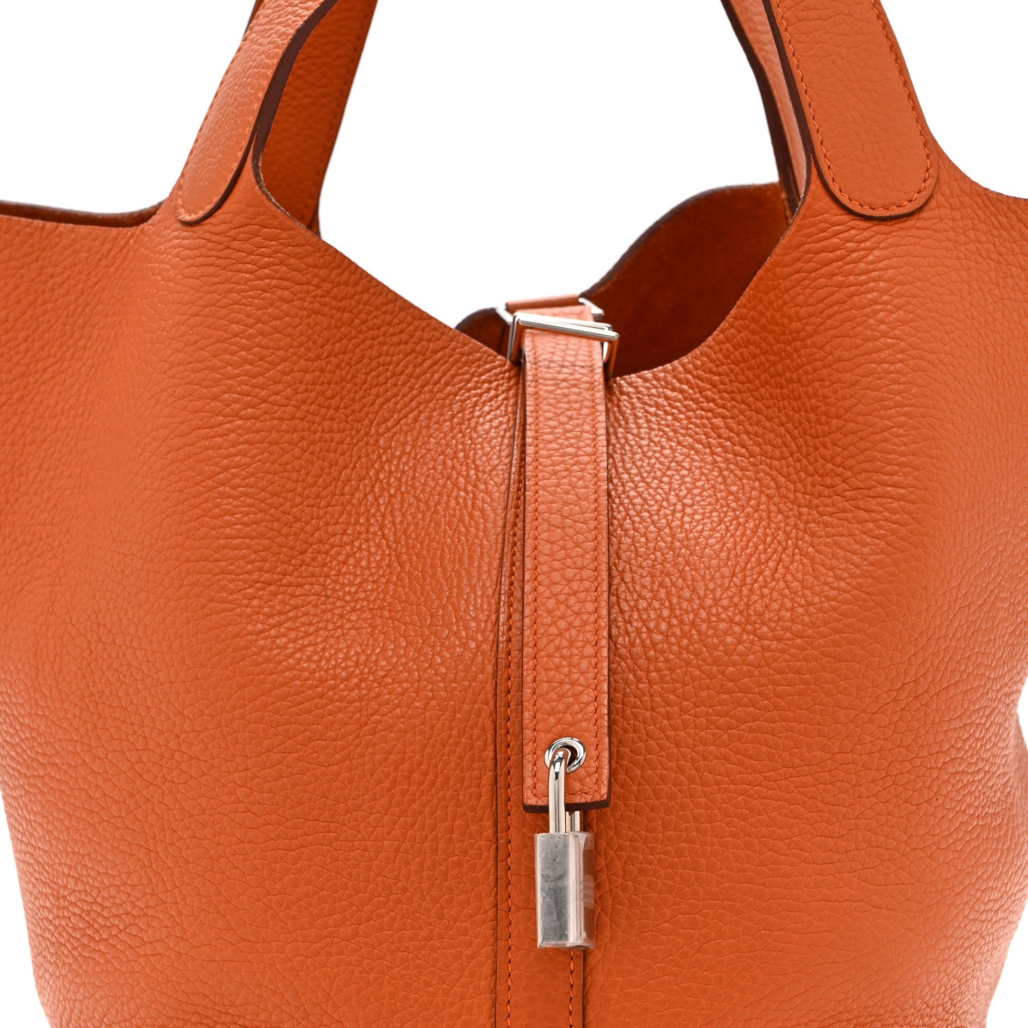 Hermes Taurillon Clemence Picotin Lock 26 GM Orange 1968665