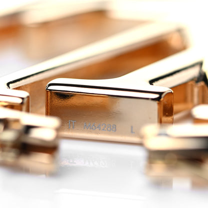 Louis Vuitton Metal Louise Hoop Earrings Gold 4 of 4