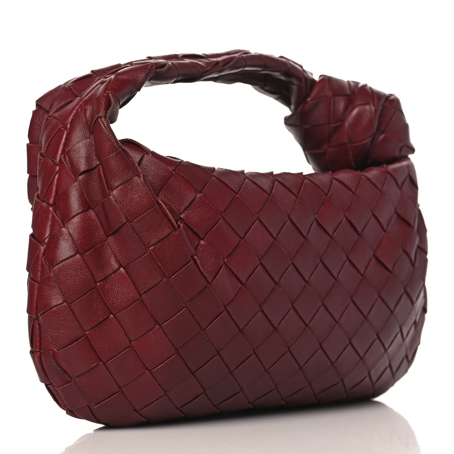 Bottega Veneta Nappa Intrecciato Mini Jodie Burgundy 3 of 10