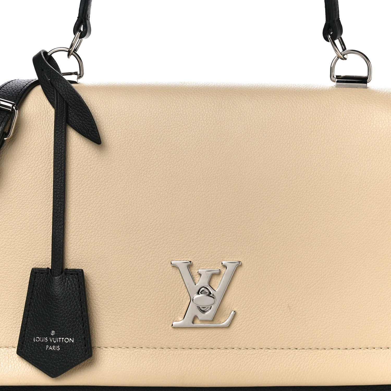 Louis Vuitton Soft Calfskin Lockme II Top Handle Vanille Black 7 of 11