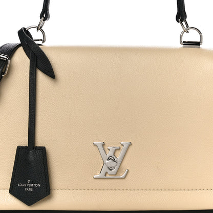 Louis Vuitton Soft Calfskin Lockme II Top Handle Vanille Black 7 of 11