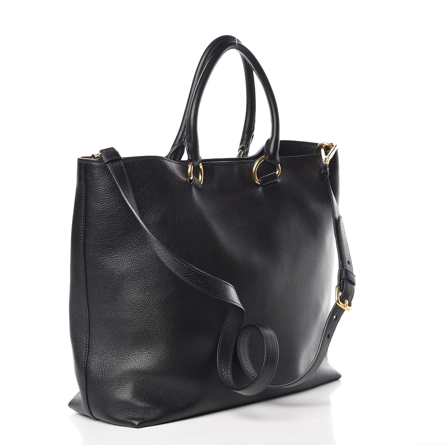 Prada Vitello Phenix Tote Black 3 of 10
