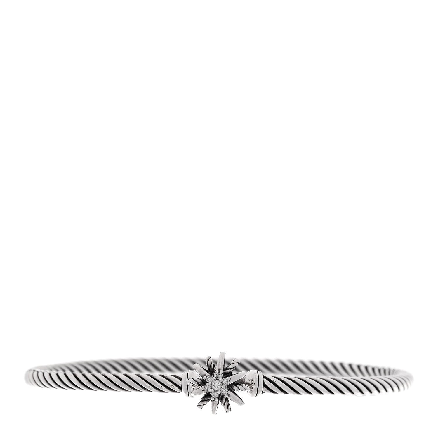 David Yurman Sterling Silver Diamond Starburst Bracelet 1 of 3