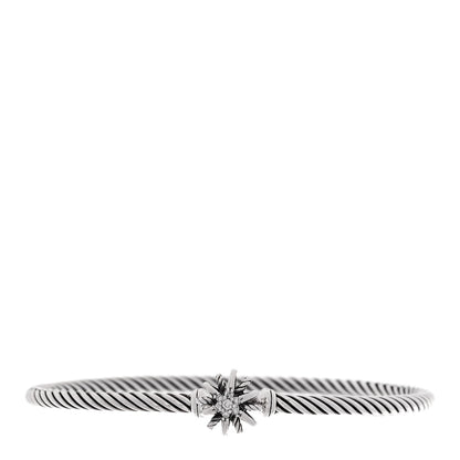 David Yurman Sterling Silver Diamond Starburst Bracelet 1 of 3