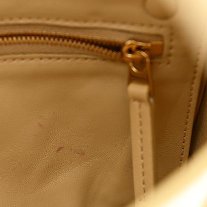Bottega Veneta Gloss Calfskin Croc Embossed Intreccio Cassette Crossbody Bag Praline 11 of 12