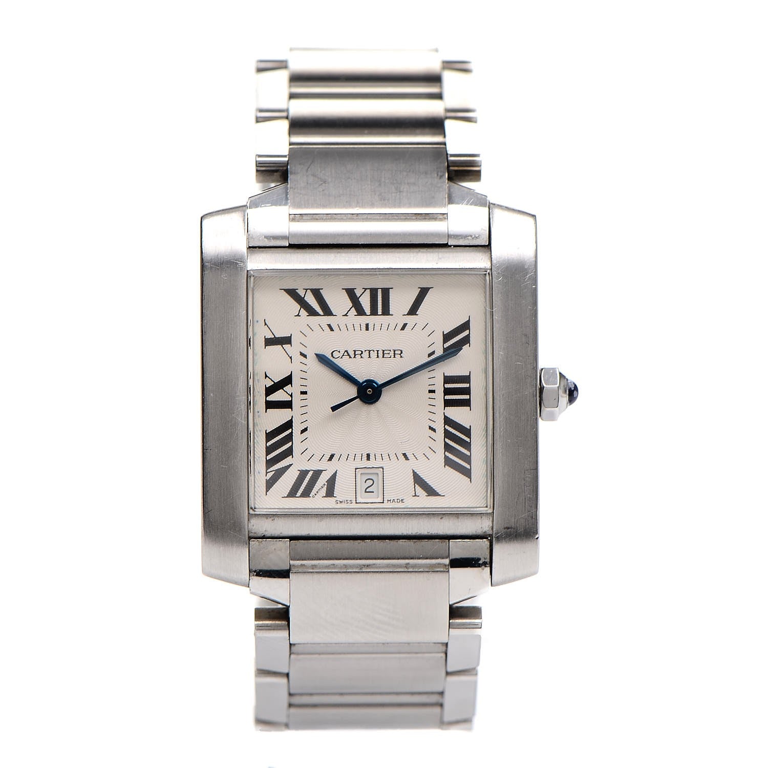 Cartier Stainless Steel 28mm Tank Francaise Automatic Watch 1 of 10