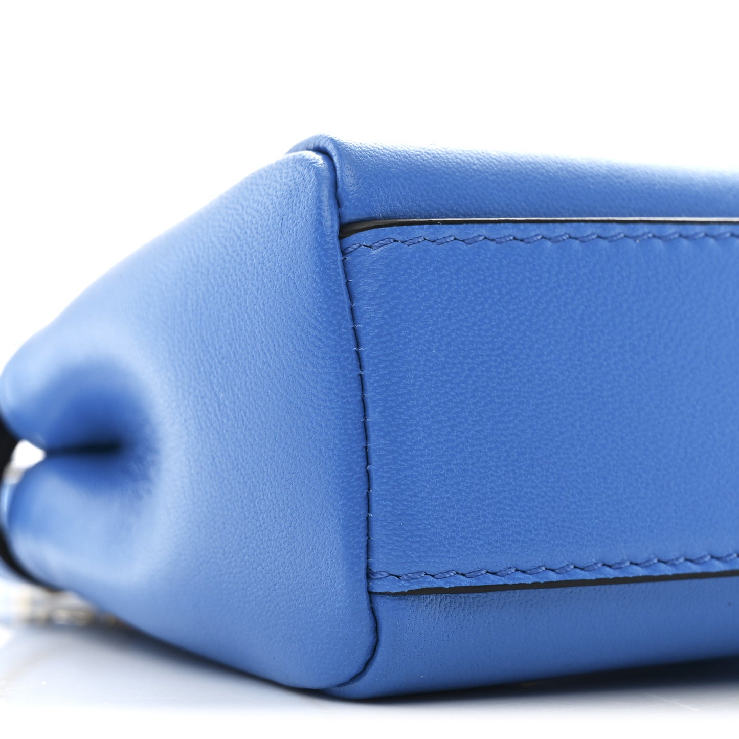 Shiny Nappa Micro Peekaboo Iconic Satchel Blue Royal