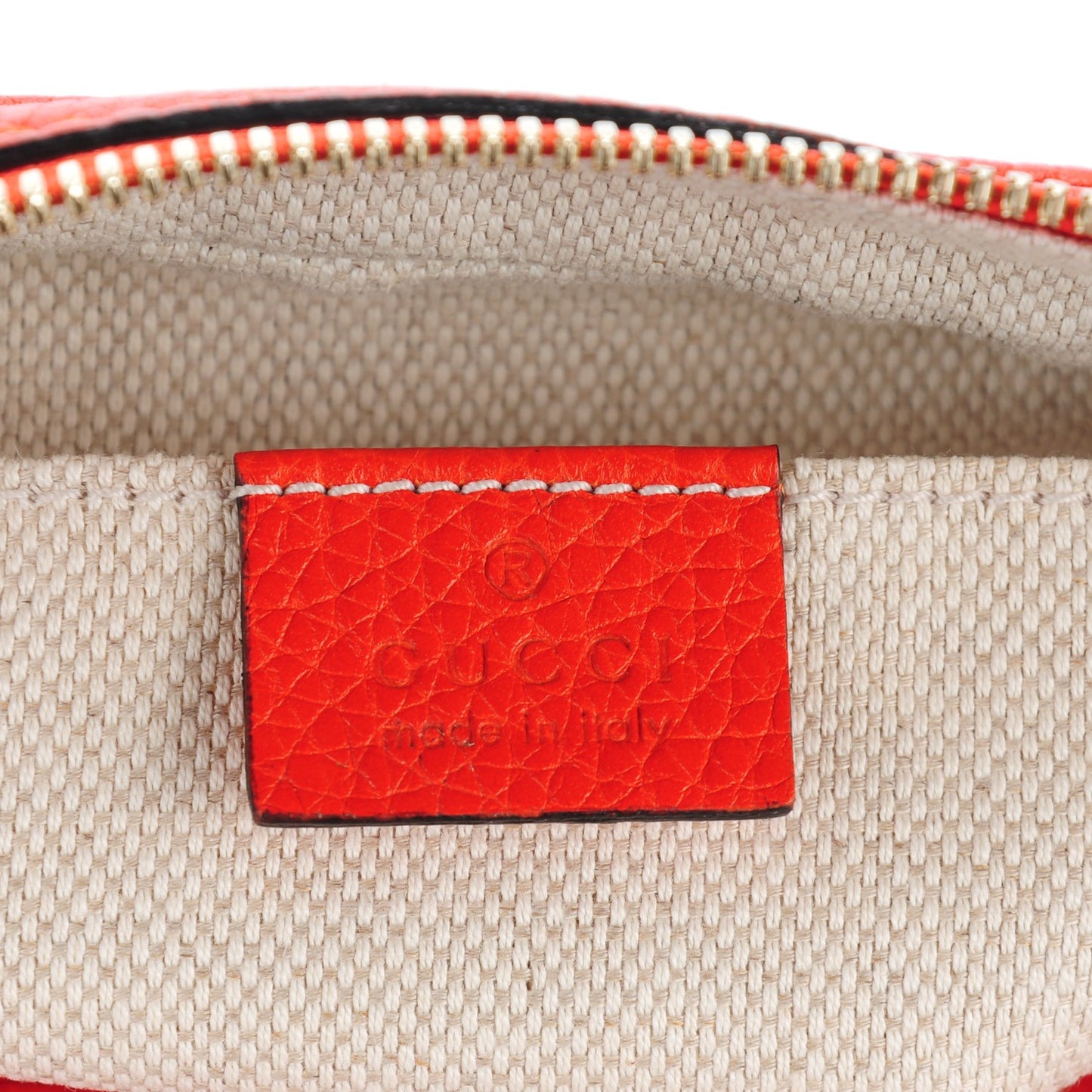 Pebbled Calfskin Small Soho Disco Bag Sun Orange