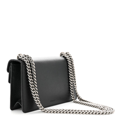 Gucci Dollar Calfskin Enamel Small Dionysus Shoulder Bag Black Electric Blue 3 of 14