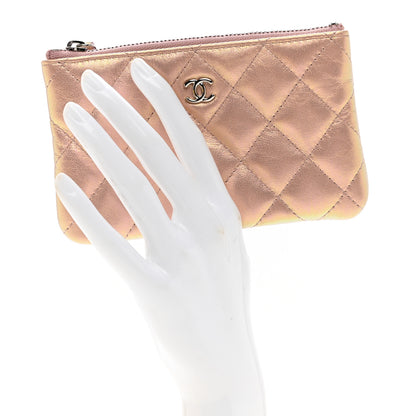 Chanel Iridescent Calfskin Quilted Small Cosmetic Case Pink 2 of 7