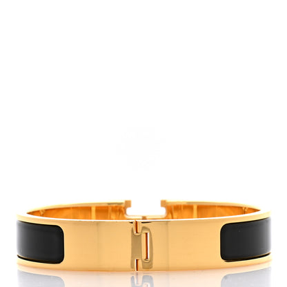 Hermes Enamel Narrow Clic Clac H Bracelet PM Black 3 of 5