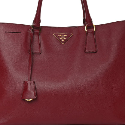 Prada Saffiano Lux Large Tote Cherry 9 of 24