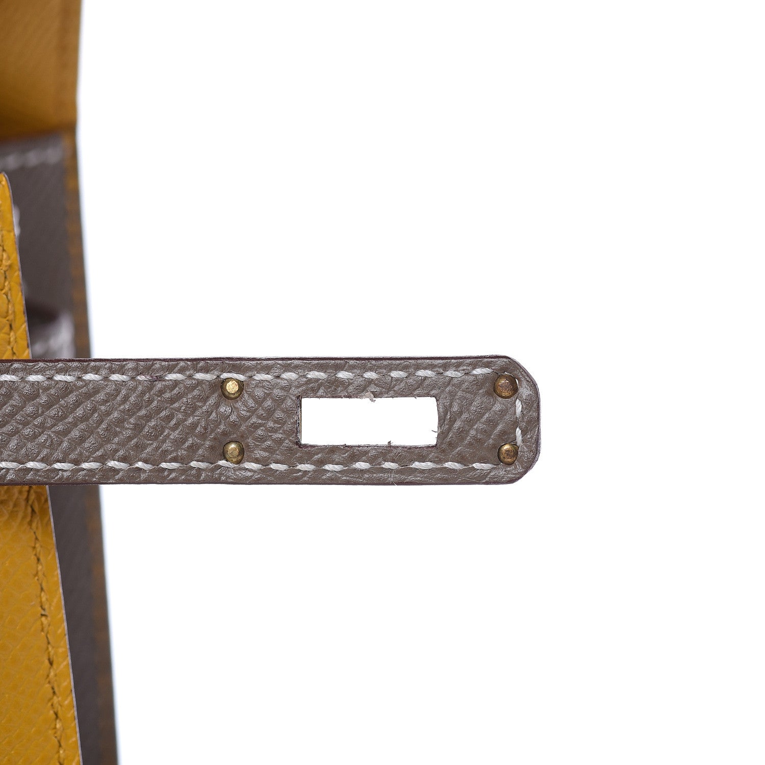Hermes Epsom Horseshoe Kelly Sellier 25 Jaune Ambre Etoupe 10 of 34
