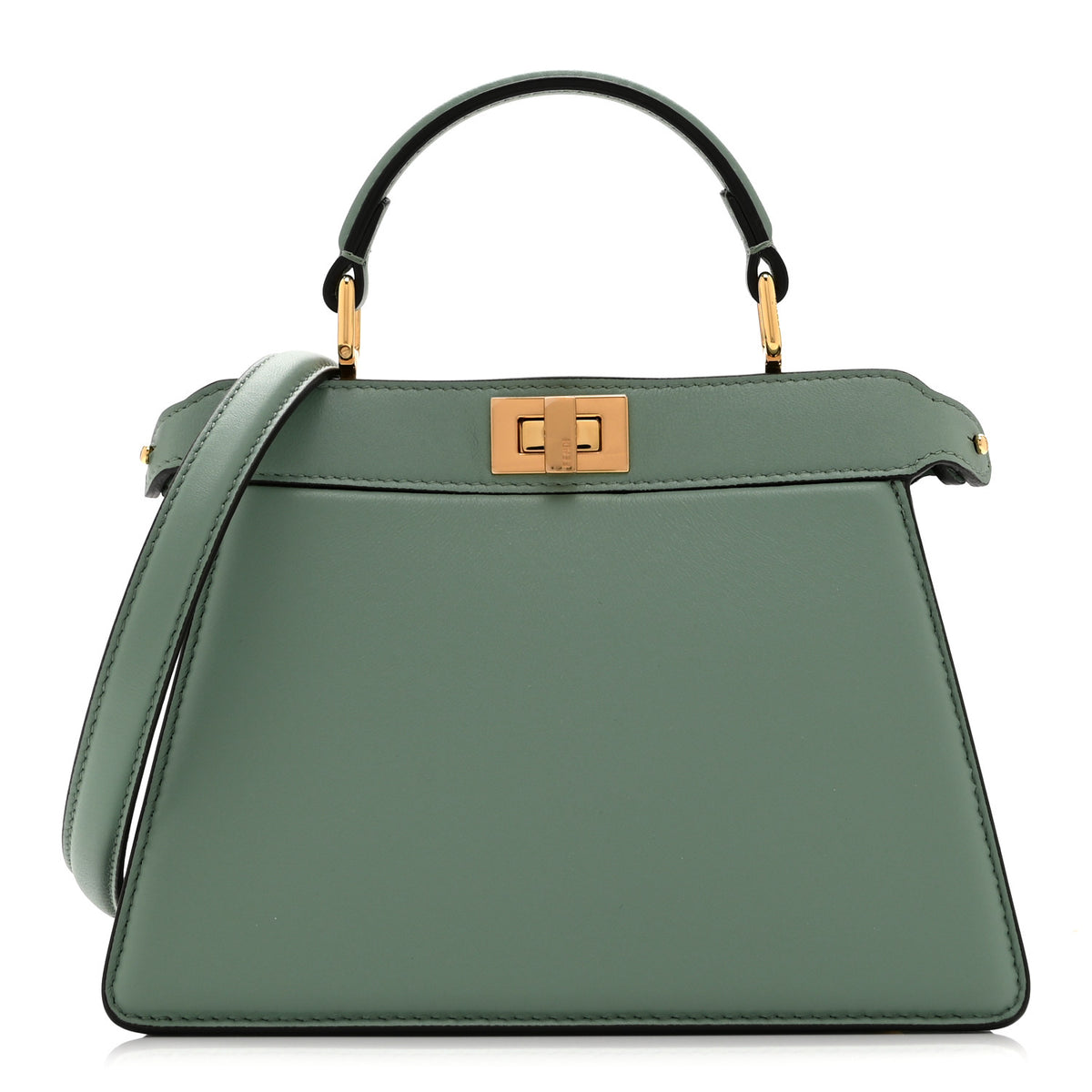 Shiny Nappa Petite Peekaboo I SEE U Satchel Menta