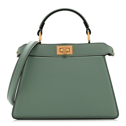 Fendi Shiny Nappa Petite Peekaboo I SEE U Satchel Menta 1 of 11