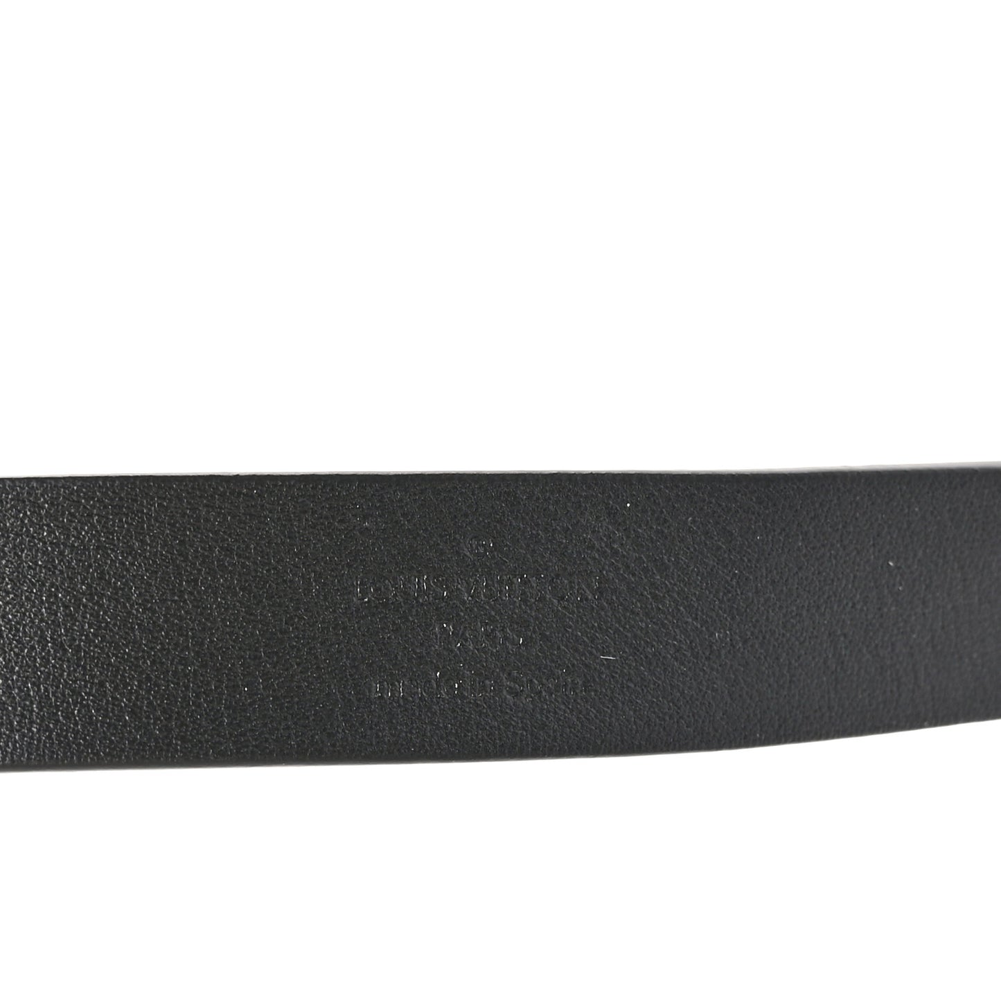 Calfskin Embossed LV Initiales Belt 80 32 Black