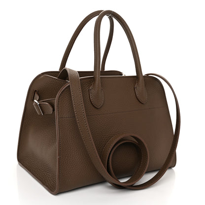 The Row Grained Calfskin Soft Margaux 10 Bag Dark Olive 3 of 10