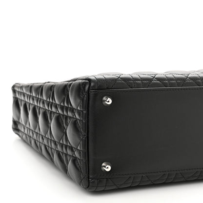 Christian Dior Lambskin Cannage Large Lady Dior Black 9 of 10
