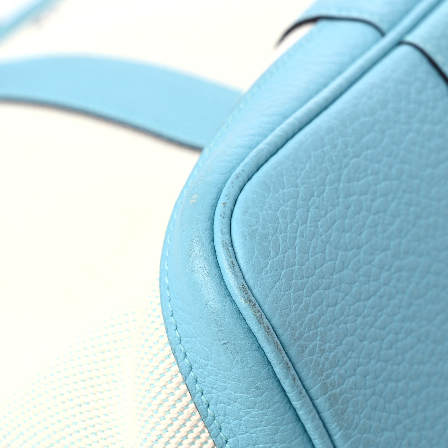 Hermes Twill H Vache Country Garden Party 36 MM Ecru Bleu Atoll 9 of 12