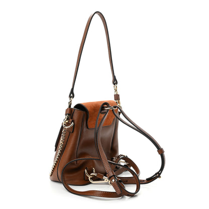 Chloe Suede Calfskin Mini Faye Backpack Tan 2 of 10
