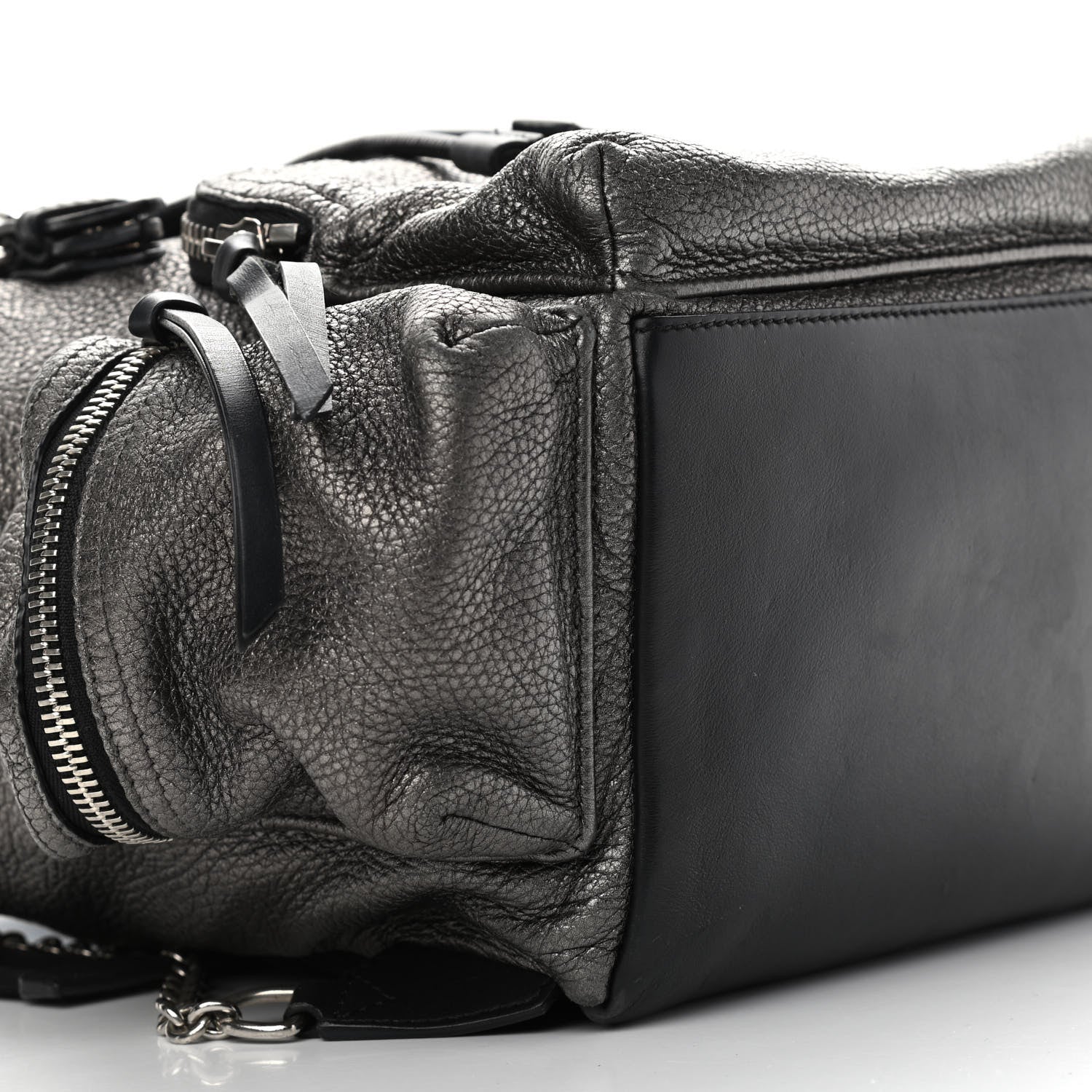 Burberry Metallic Deerskin Medium Rucksack Backpack Dark Grey 10 of 14