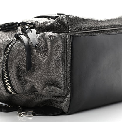 Burberry Metallic Deerskin Medium Rucksack Backpack Dark Grey 10 of 14