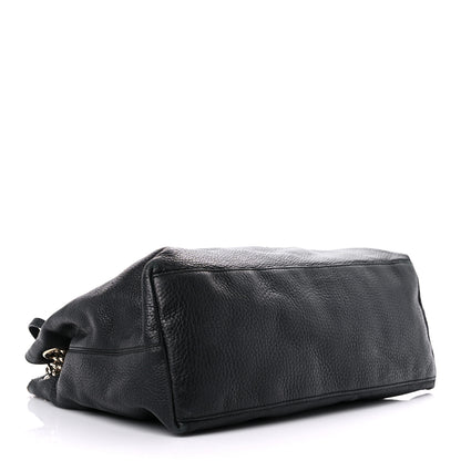 Gucci Pebbled Calfskin Medium Soho Chain Shoulder Bag Black 4 of 24
