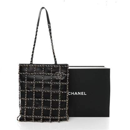Chanel Lambskin Large Shopping Chain Tote Black 11 of 11