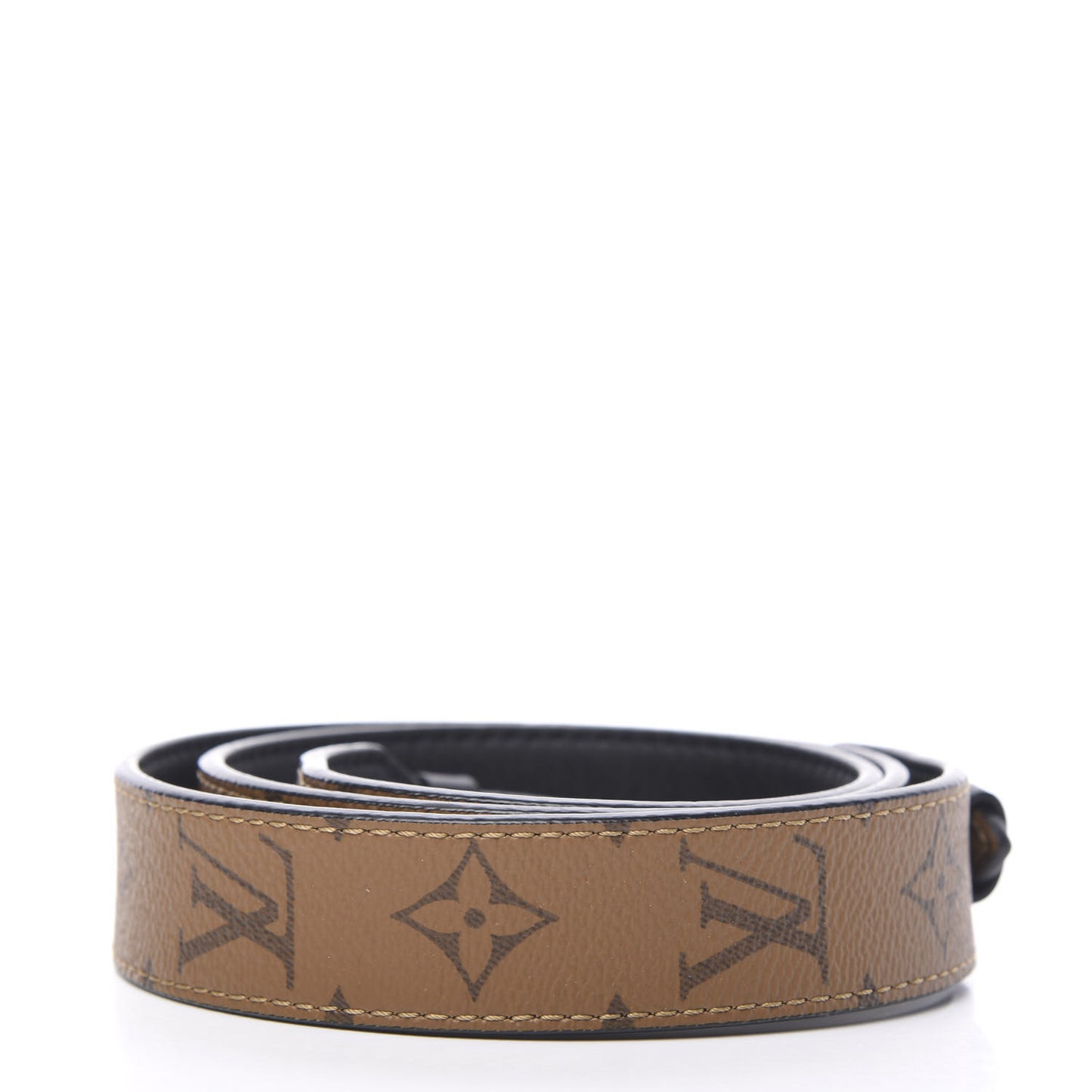Reverse Monogram Bandouliere Shoulder Strap XL Black