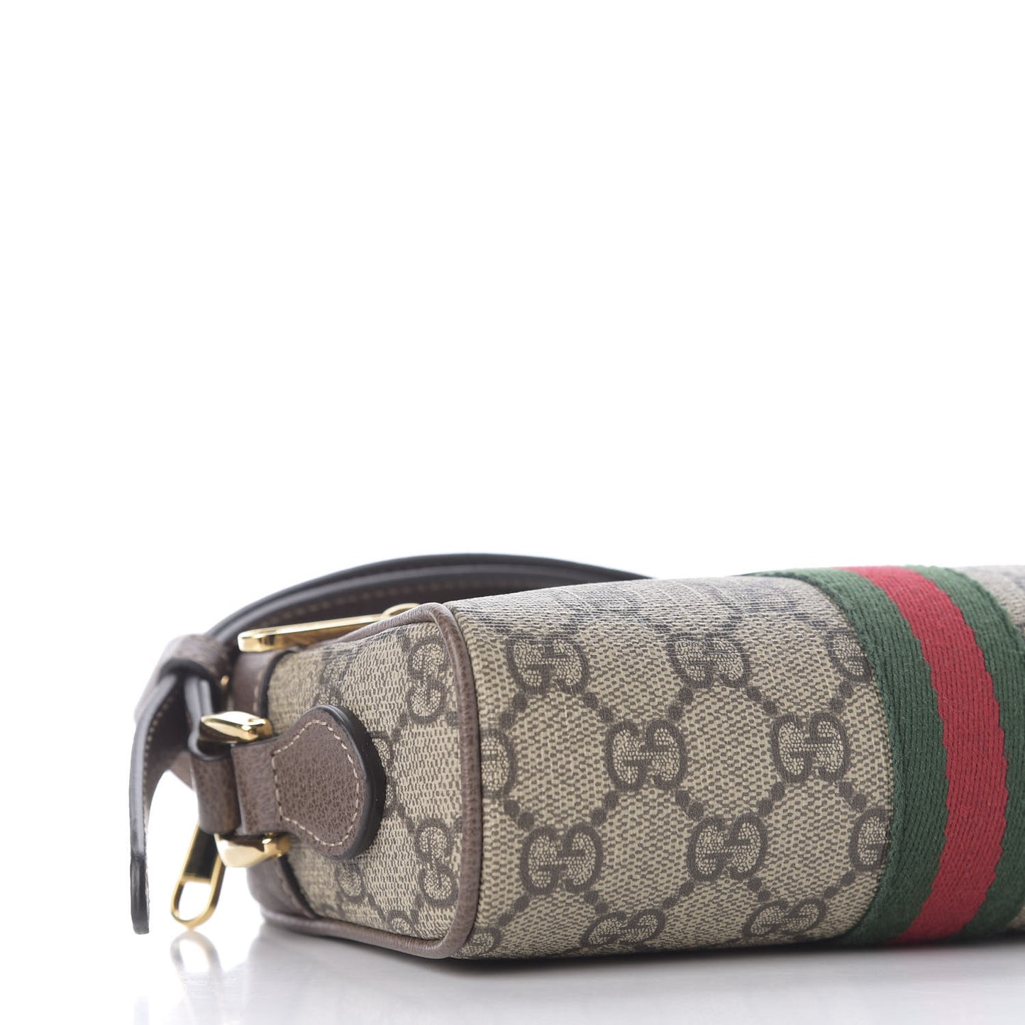 GG Supreme Monogram Web Mini Ophidia Shoulder Bag Brown