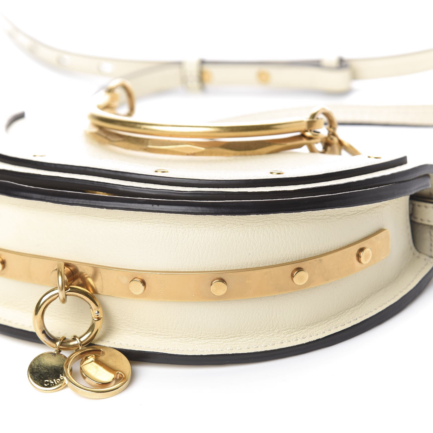 Chloe Calfskin Small Nile Bracelet Minaudiere Bag Off White 12 of 13