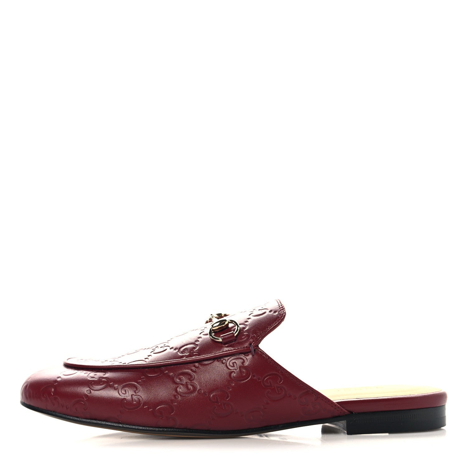 Gucci Glamour Calfskin Guccissima Womens Princetown Slippers 39 Rosso Ancora 1 of 10