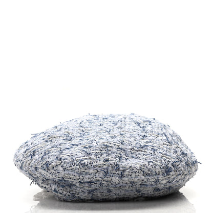 Chanel Cotton Tweed CC Beret S Blue White 4 of 6
