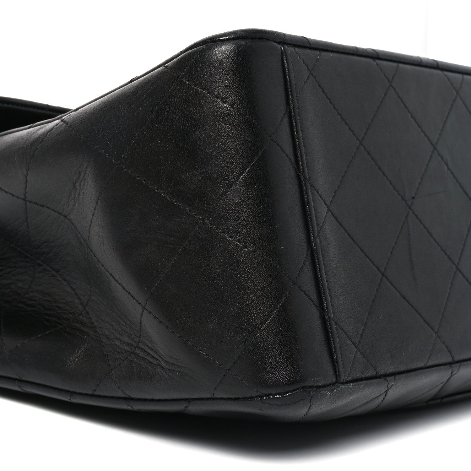 Chanel Lambskin Quilted XL Jumbo Single Flap Black 9 of 10
