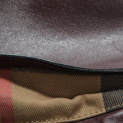 Burberry Calfskin House Check Little Crush Deep Claret 11 of 12