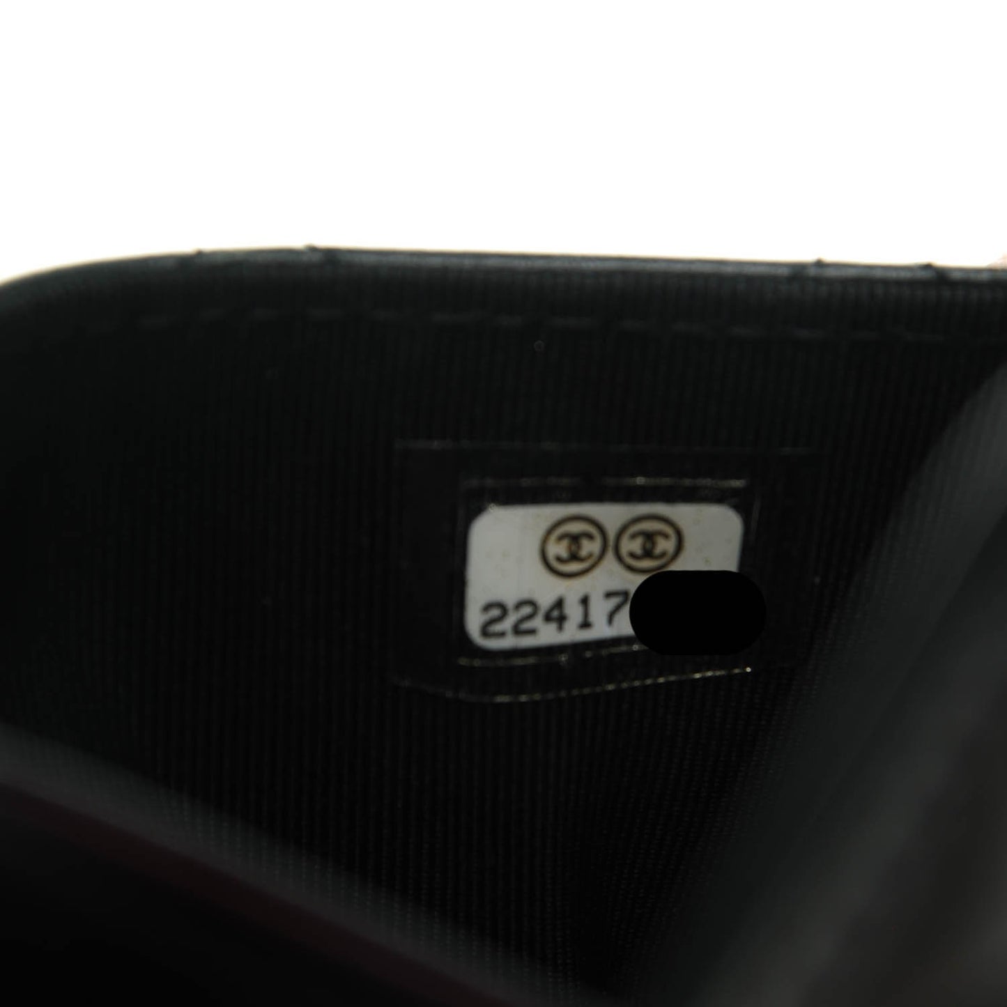Lambskin Quilted Flap Card Holder Black