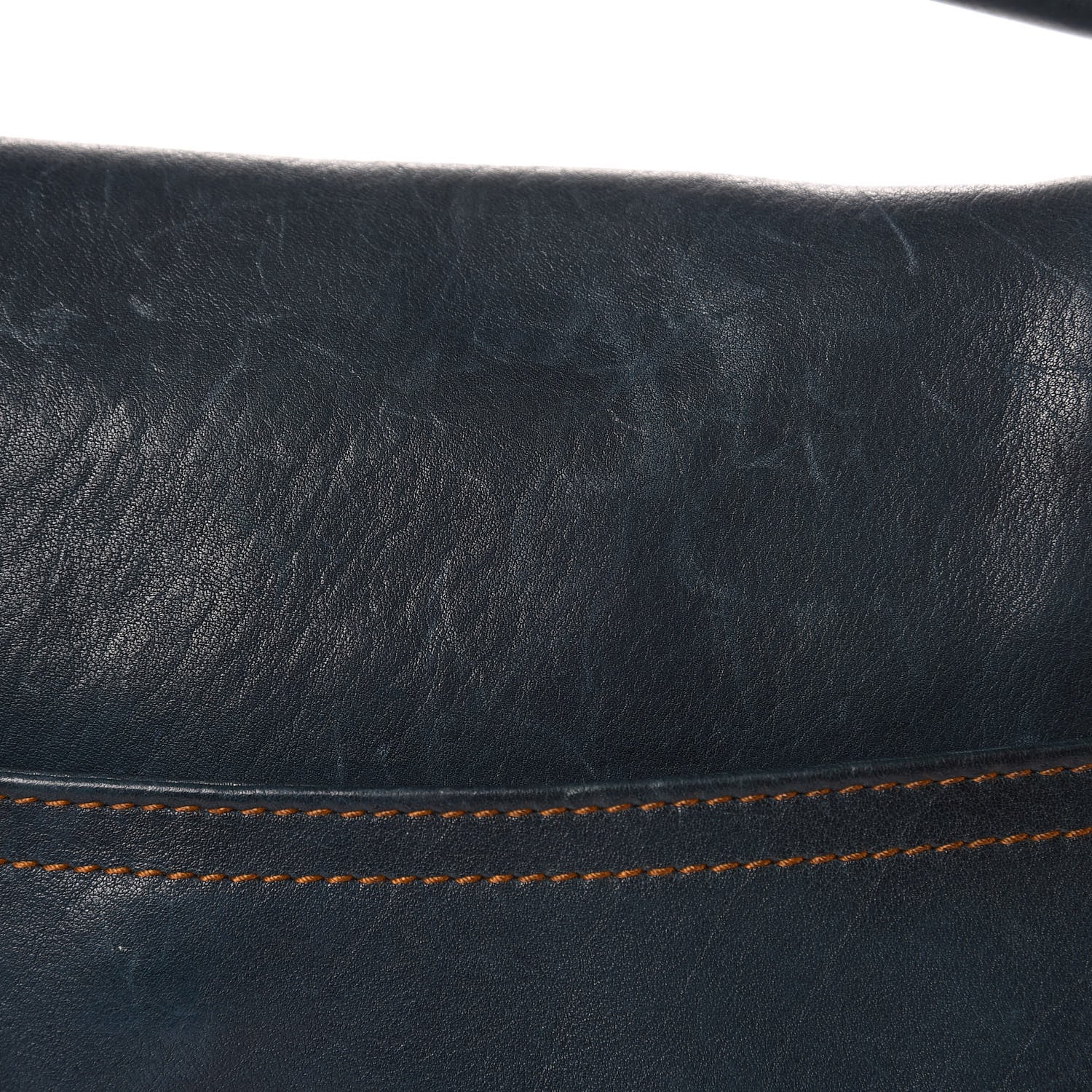 Christian Dior Calfskin Gaucho Saddle Bag Blue 13 of 15