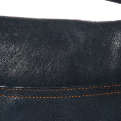 Christian Dior Calfskin Gaucho Saddle Bag Blue 13 of 15