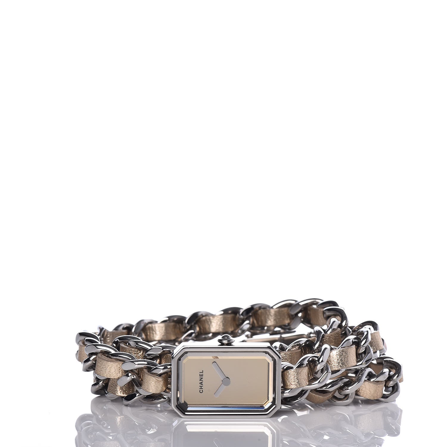 Chanel Stainless Steel Lambskin 16mm Premiere Rock Triple Row Quartz Watch Gold 3 of 6