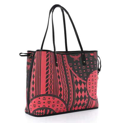 MCM Visetos Medium Project Reversible Shopper Tote Cognac 14 of 18