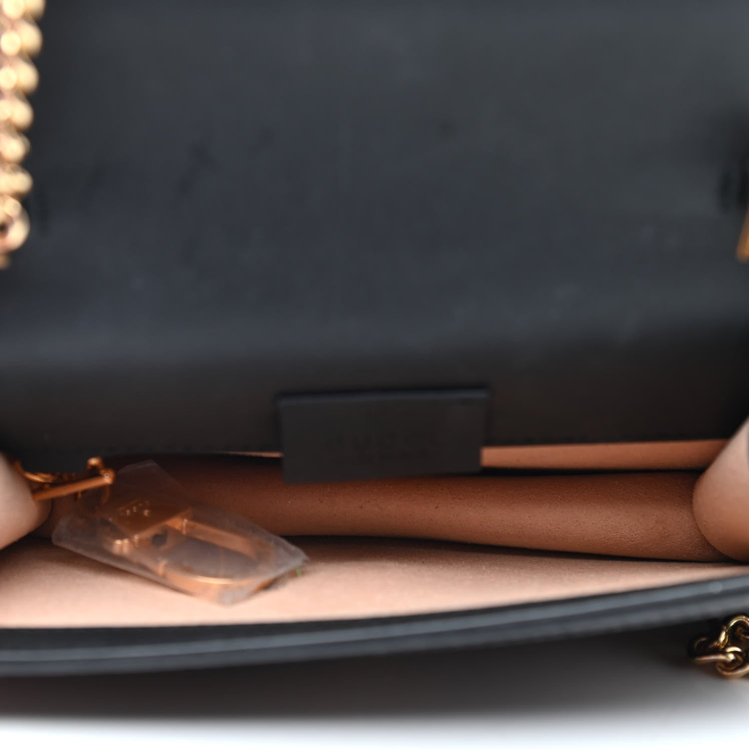 Gucci Velvet GG Monogram Web Super Mini Sylvie Chain Shoulder Bag Brown Black Oro Vecchio 4 of 4