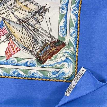 Hermes Silk Vive Le Vent Scarf 90 Bleu 3 of 4