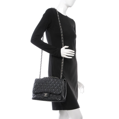 Chanel Caviar Quilted Jumbo Single Flap Black 3 of 10
