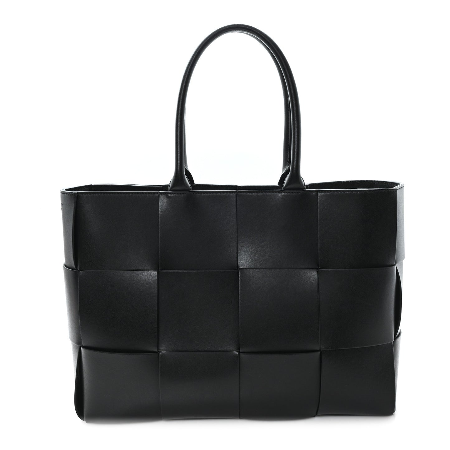 Nappa Maxi Intrecciato Large Arco Tote Black