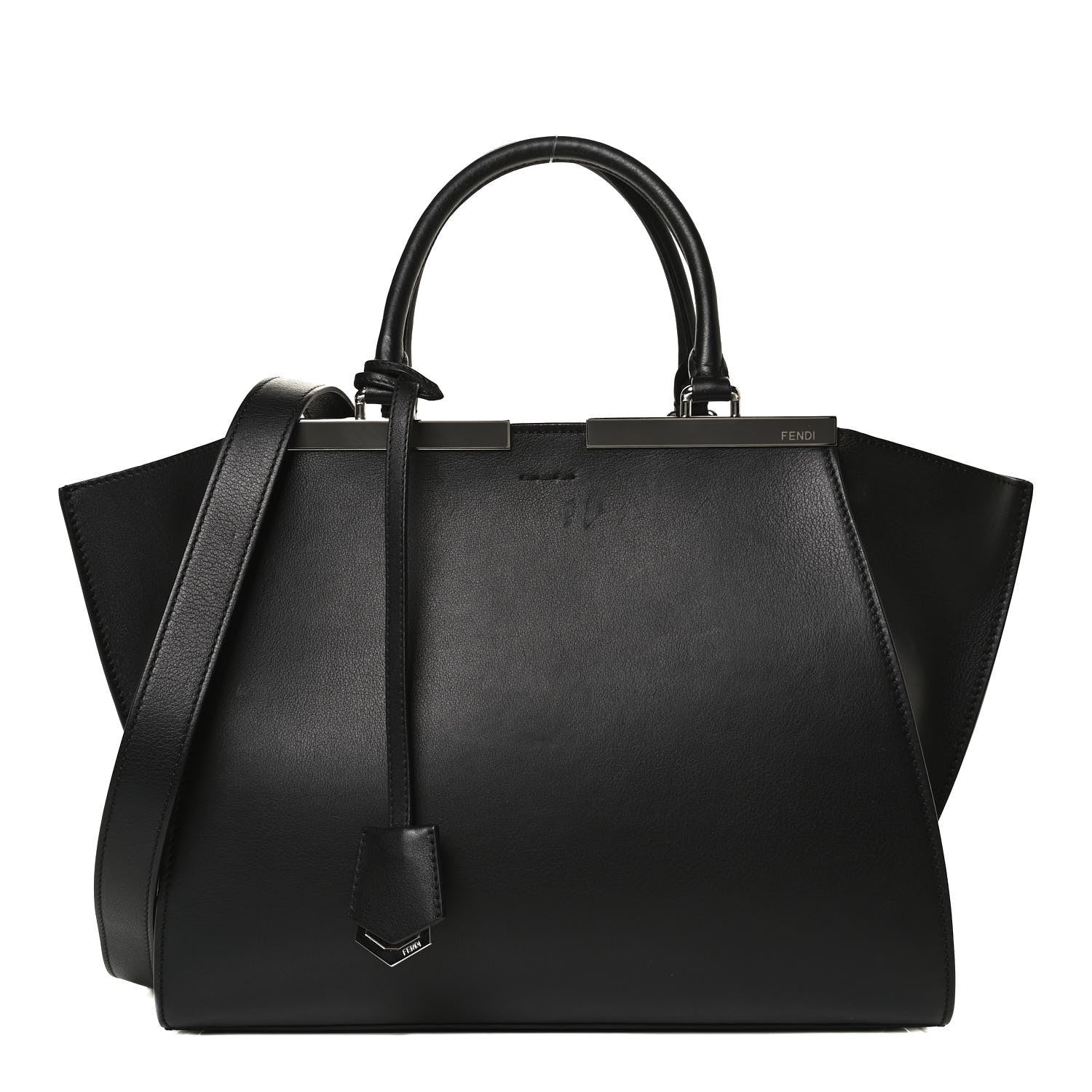 Fendi Vitello Dolce Petite 3jours Tote Black 1 of 12