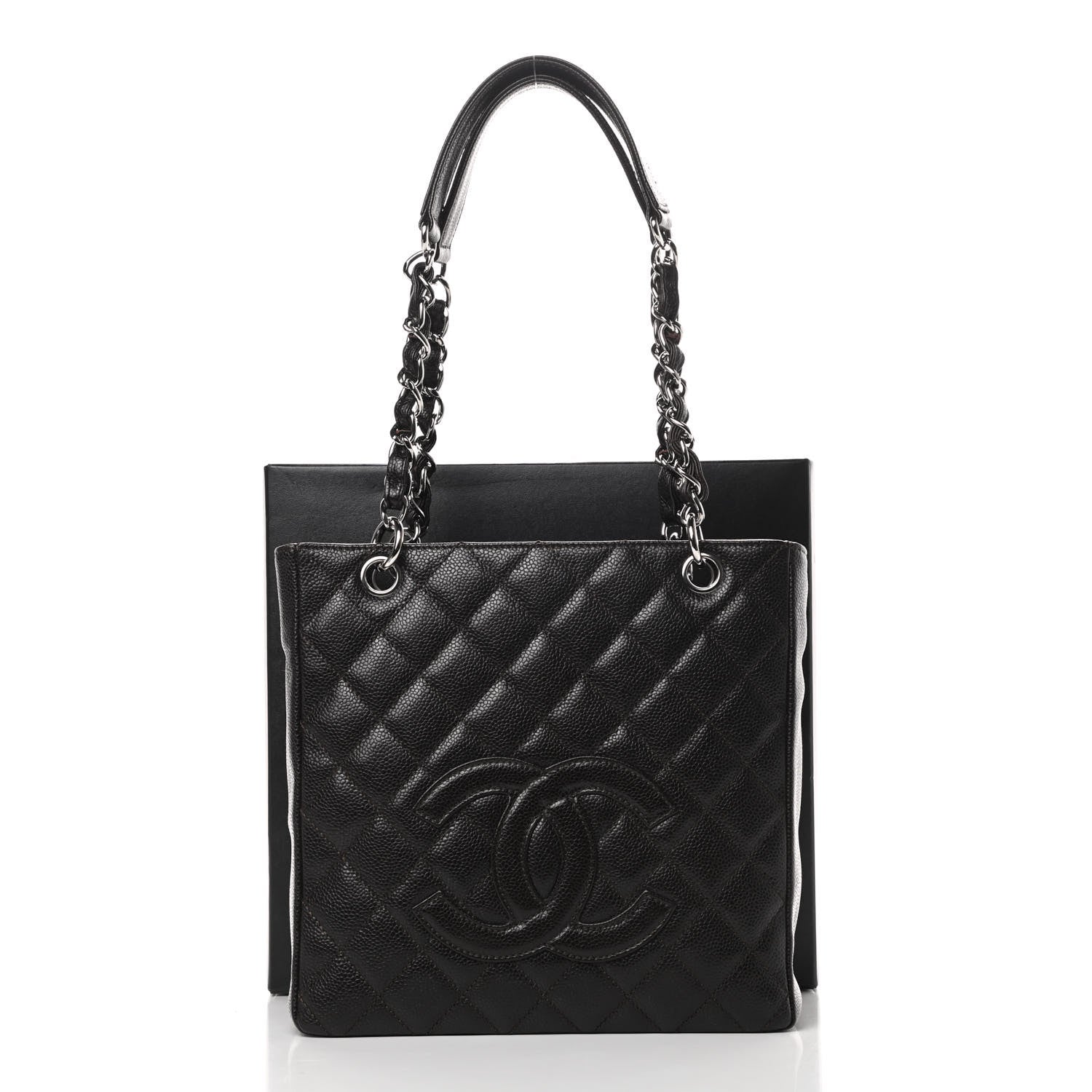 Chanel Caviar Quilted Petit Shopping Tote PST Dark Brown 12 of 12