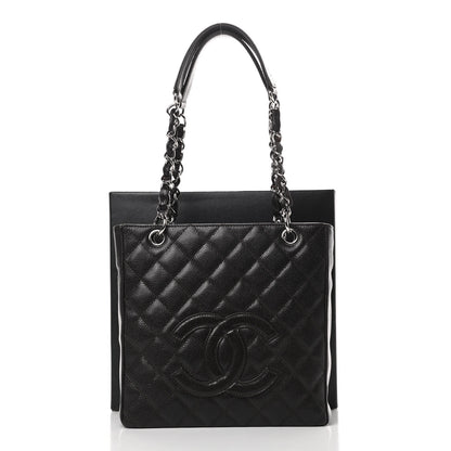 Chanel Caviar Quilted Petit Shopping Tote PST Dark Brown 12 of 12