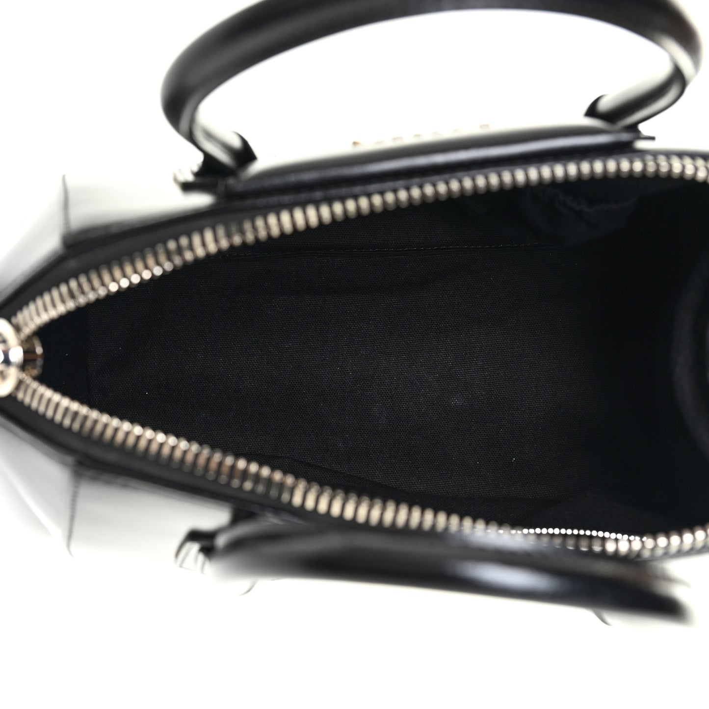 Shiny Lord Calfskin Small Antigona Black